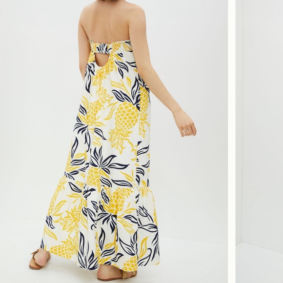 Anthropologie floral flounced maxi dress XSP or MP - Picture 4 of 8